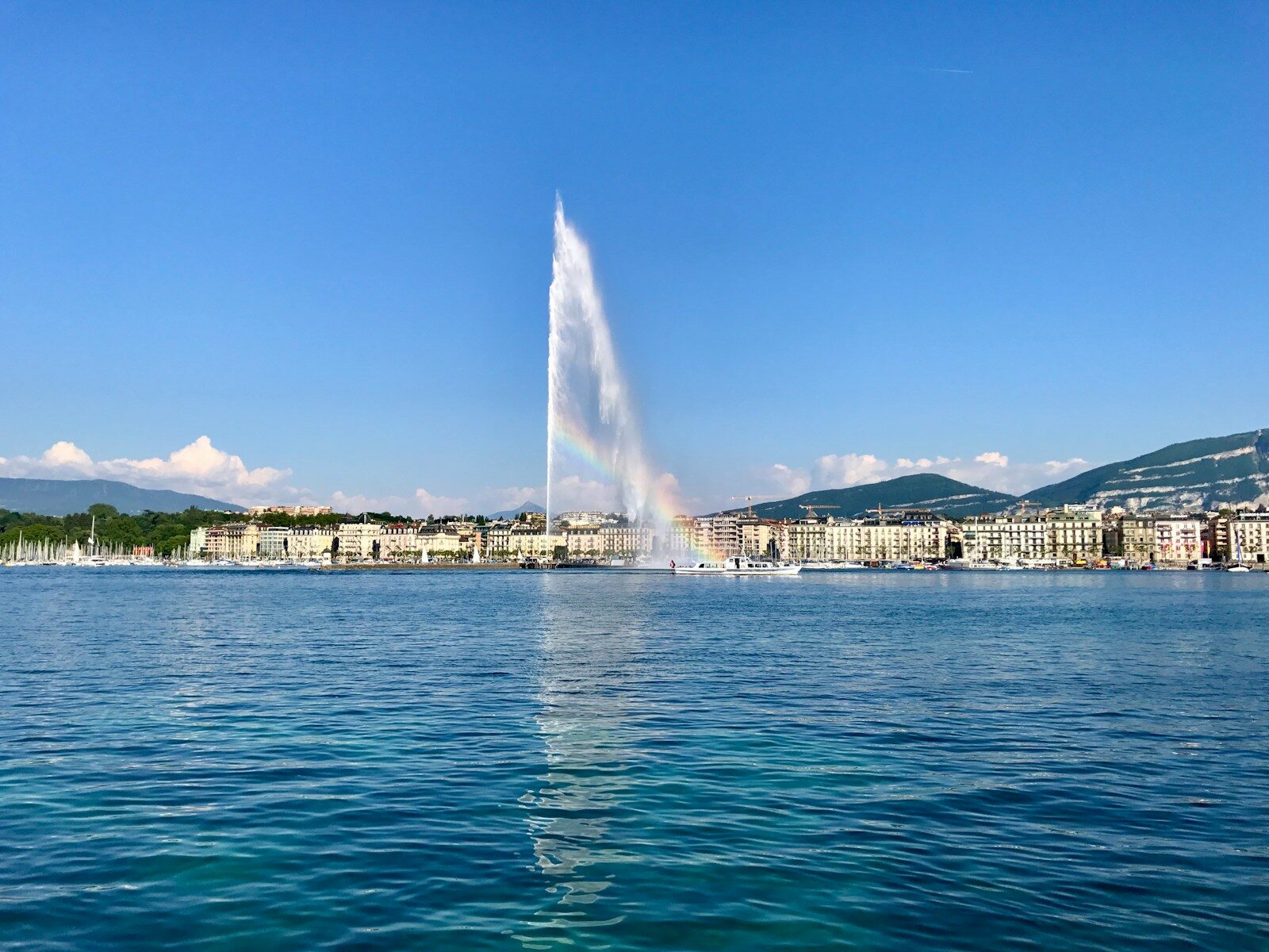 a large fountain spewing water into the air